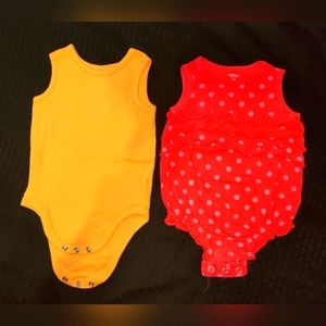 2 tank top onesies, 12m